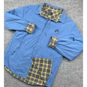 Magpul Jacket Men's L Blue Yellow Plaid Tech Logger Shacket Primaloft Reversible